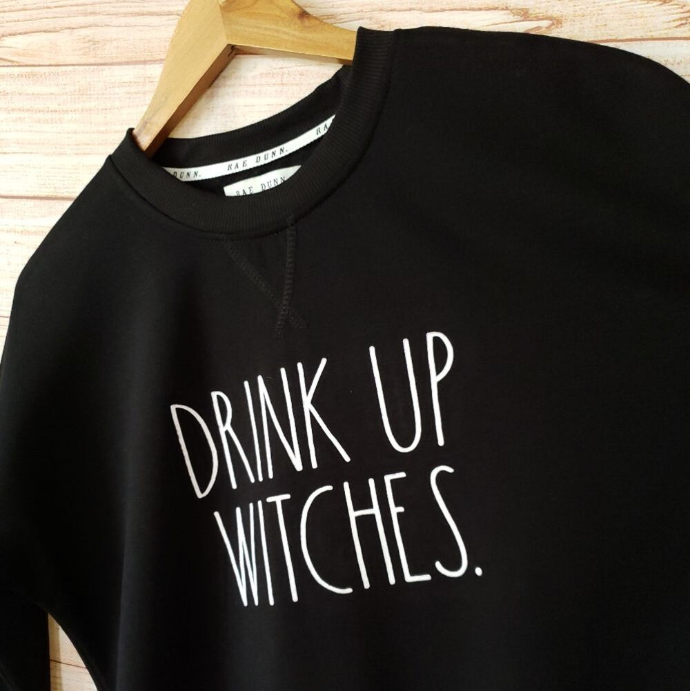 Rae Dunn "Drink Up Witches" Long Sleeve Halloween Sweatshirt Women's Small - Picture 2 of 6